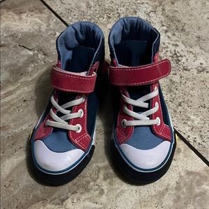 Kids Blue and Red Shoes